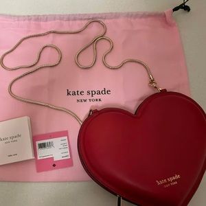 SOLD!!! BNWT Kate Spade Heart shaped Love shack red crossbody bag Bloggers Fav